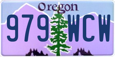 OR license plate 979WCW