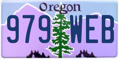 OR license plate 979WEB