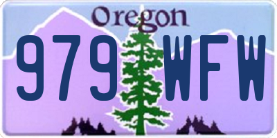 OR license plate 979WFW