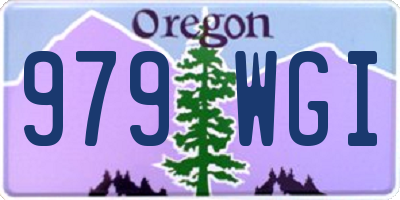 OR license plate 979WGI