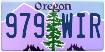 OR license plate 979WIR