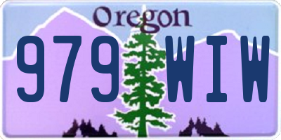 OR license plate 979WIW