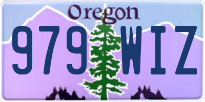 OR license plate 979WIZ