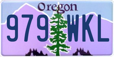 OR license plate 979WKL