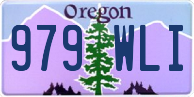 OR license plate 979WLI