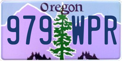 OR license plate 979WPR