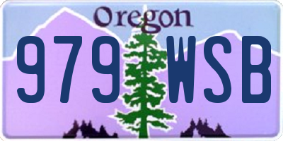 OR license plate 979WSB