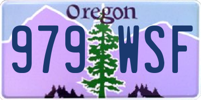OR license plate 979WSF