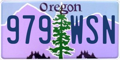 OR license plate 979WSN