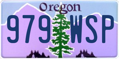 OR license plate 979WSP