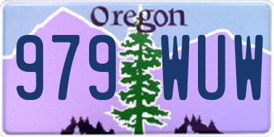 OR license plate 979WUW