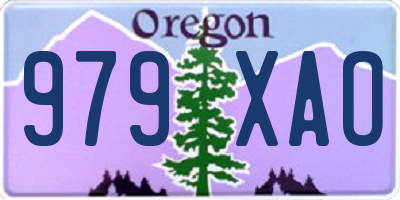 OR license plate 979XAO