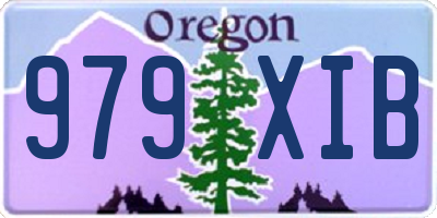 OR license plate 979XIB