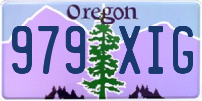 OR license plate 979XIG