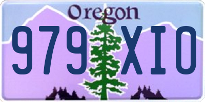 OR license plate 979XIO