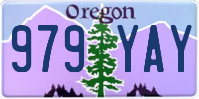 OR license plate 979YAY