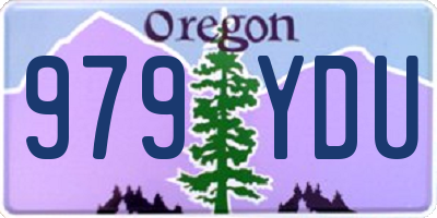 OR license plate 979YDU