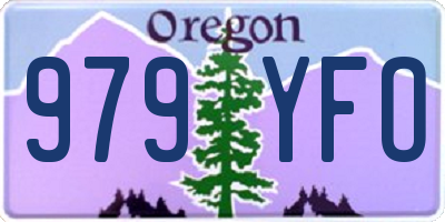 OR license plate 979YFO