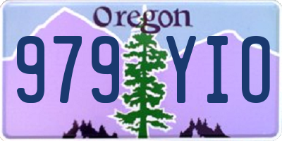 OR license plate 979YIO