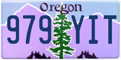 OR license plate 979YIT