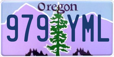 OR license plate 979YML