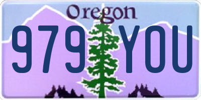 OR license plate 979YOU