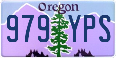 OR license plate 979YPS