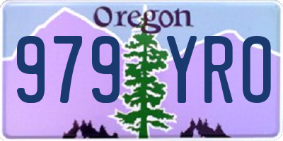 OR license plate 979YRO