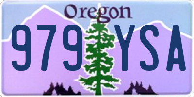 OR license plate 979YSA