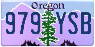 OR license plate 979YSB