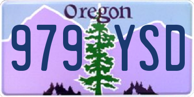 OR license plate 979YSD