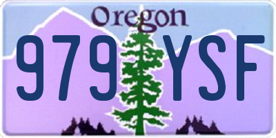 OR license plate 979YSF