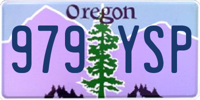 OR license plate 979YSP