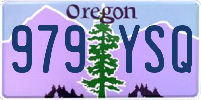 OR license plate 979YSQ