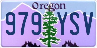 OR license plate 979YSV