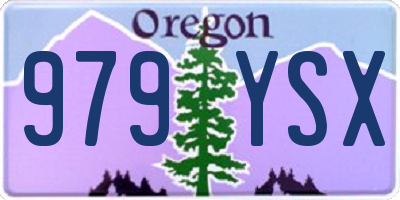 OR license plate 979YSX