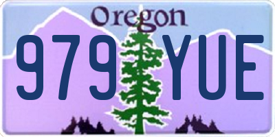 OR license plate 979YUE
