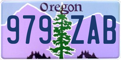 OR license plate 979ZAB