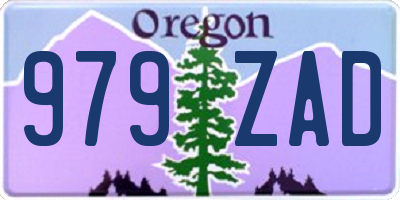OR license plate 979ZAD
