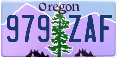 OR license plate 979ZAF