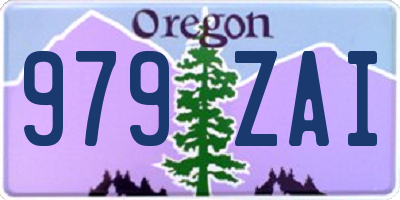 OR license plate 979ZAI