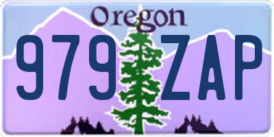 OR license plate 979ZAP