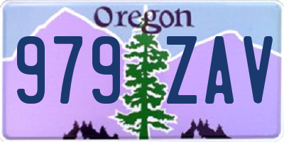 OR license plate 979ZAV