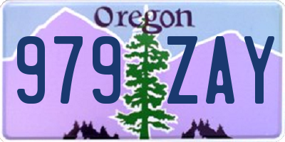 OR license plate 979ZAY