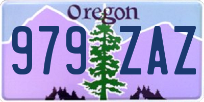 OR license plate 979ZAZ