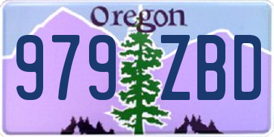 OR license plate 979ZBD