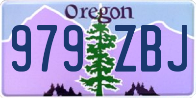 OR license plate 979ZBJ