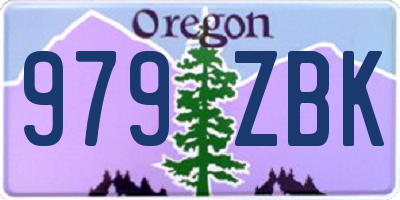 OR license plate 979ZBK