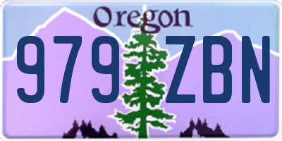 OR license plate 979ZBN