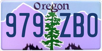 OR license plate 979ZBO